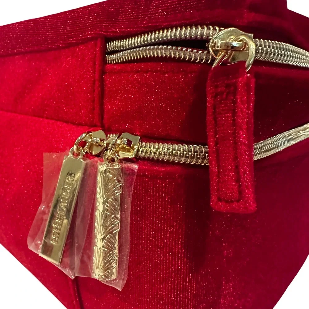 Estee Lauder 2024 Velvet Bow Makeup Train Case Women's Red Feminine‎ Valentine